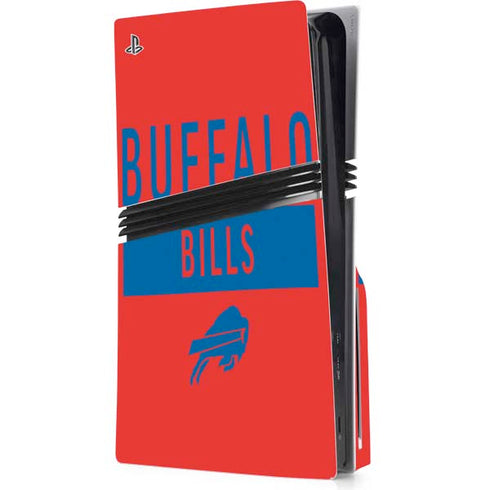 NFL Buffalo Bills Red Performance Series PS5 Pro Disk Console Skin