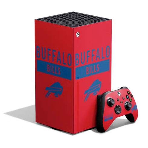 NFL Buffalo Bills Red Performance Series XBox Series X Digital Edition Bundle Skin