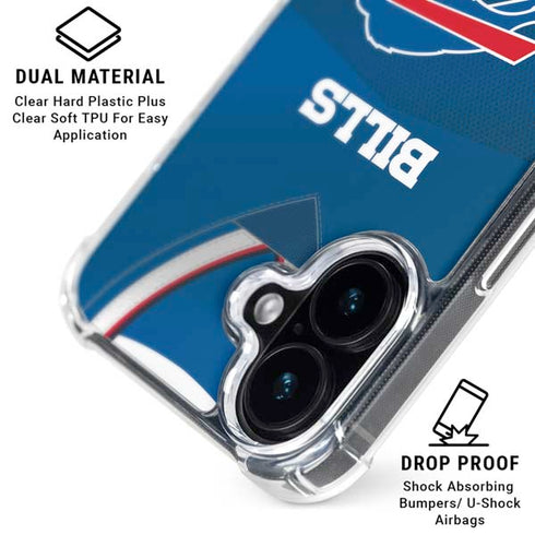 NFL Buffalo Bills Team Jersey iPhone 16 Plus Clear Case