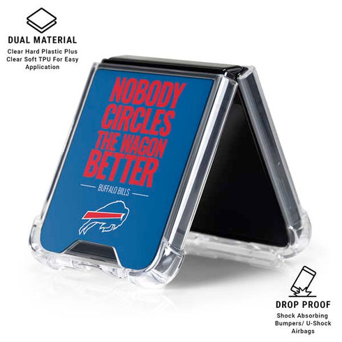 NFL Buffalo Bills Team Motto Galaxy Z Flip6 Clear Case