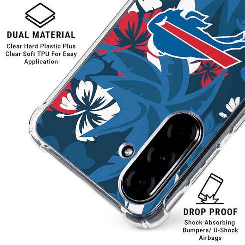 NFL Buffalo Bills Tropical Print Galaxy A36 5G Clear Case