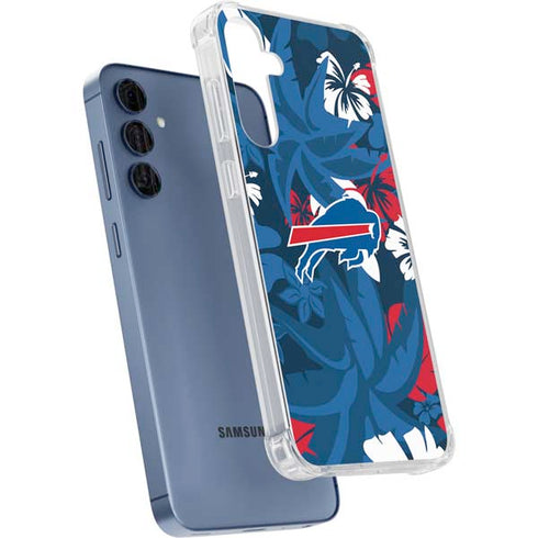 NFL Buffalo Bills Tropical Print Galaxy A55 5G Clear Case