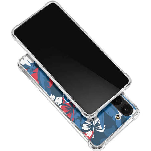 NFL Buffalo Bills Tropical Print Galaxy S24 FE Clear Case