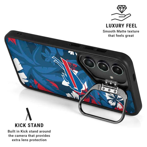 NFL Buffalo Bills Tropical Print Galaxy S25 Kickstand Case