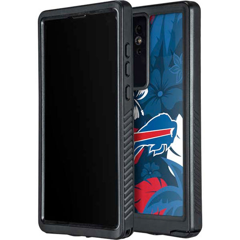 NFL Buffalo Bills Tropical Print Galaxy S24 Ultra Waterproof Case