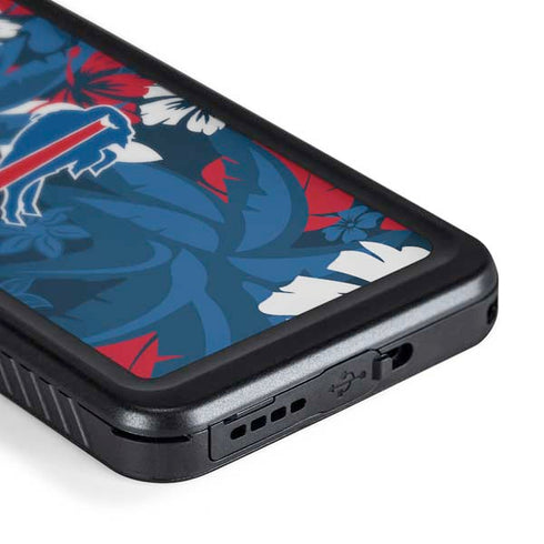 NFL Buffalo Bills Tropical Print Galaxy S24 Waterproof Case
