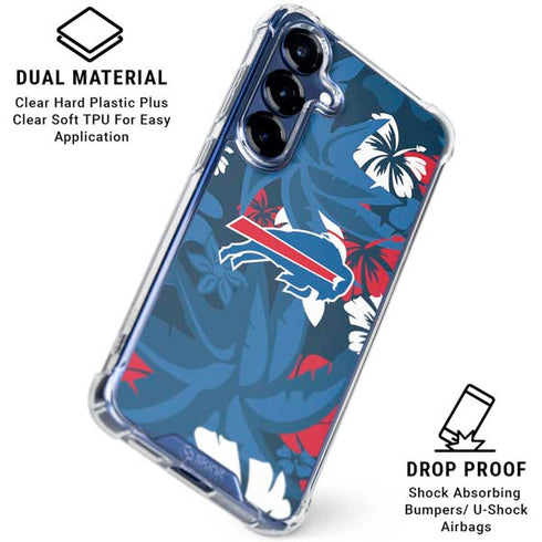 NFL Buffalo Bills Tropical Print Galaxy S25 Clear Case