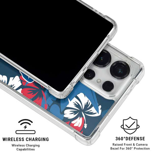 NFL Buffalo Bills Tropical Print Galaxy S25 Ultra Clear Case