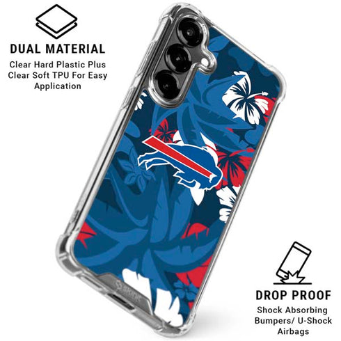 NFL Buffalo Bills Tropical Print Galaxy S26 Plus Clear Case