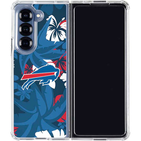NFL Buffalo Bills Tropical Print Galaxy Z Fold6 Clear Case
