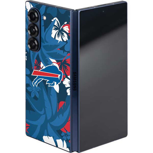 NFL Buffalo Bills Tropical Print Galaxy Z Fold6 Skin