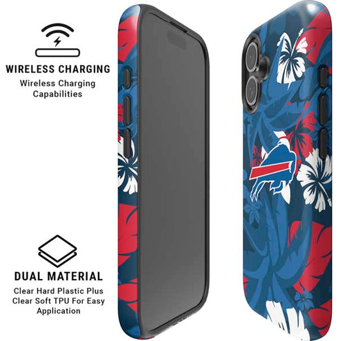 NFL Buffalo Bills Tropical Print iPhone 16 Magsafe Impact Case