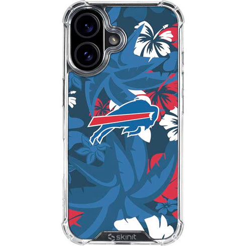 NFL Buffalo Bills Tropical Print iPhone 16 Plus Clear Case
