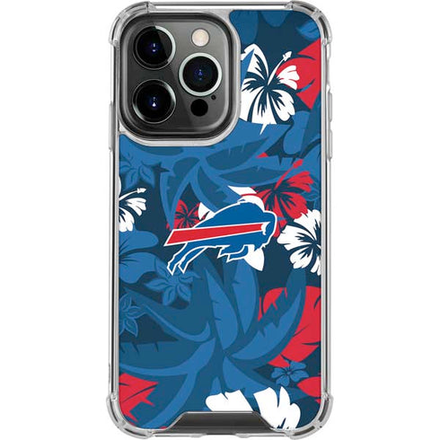 NFL Buffalo Bills Tropical Print iPhone 16 Pro Clear Case