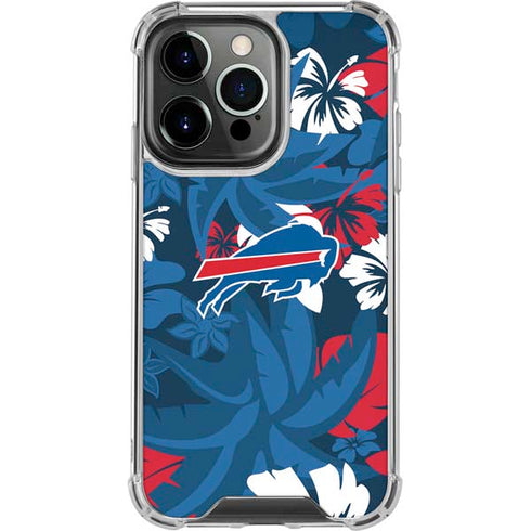 NFL Buffalo Bills Tropical Print iPhone 16 Pro Max Clear Case