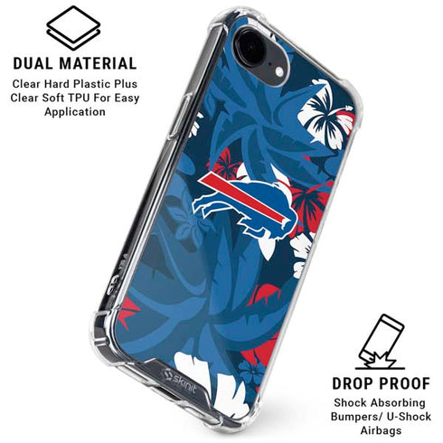 NFL Buffalo Bills Tropical Print iPhone 16e Clear Case