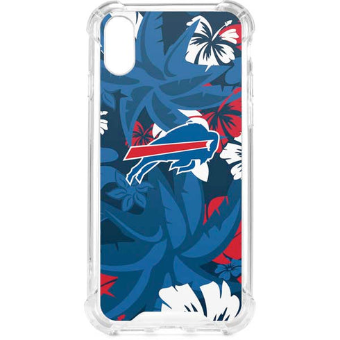 NFL Buffalo Bills Tropical Print iPhone XS Clear Case