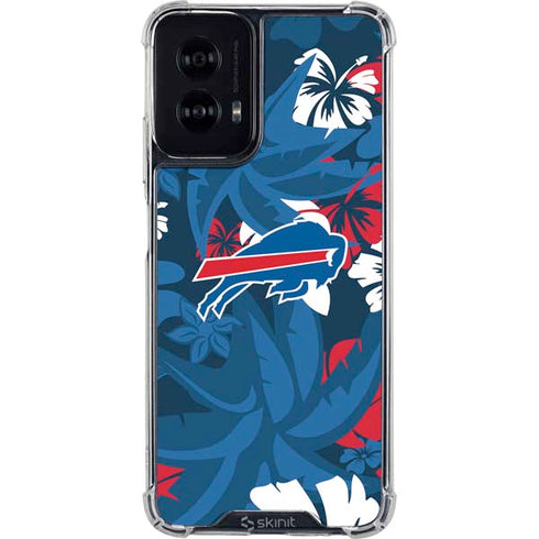 NFL Buffalo Bills Tropical Print Moto G Power 5G (2024) Clear Case