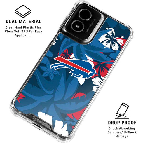 NFL Buffalo Bills Tropical Print Moto G Power 5G (2024) Clear Case