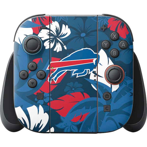 NFL Buffalo Bills Tropical Print Nintendo Switch 2 (2025) Joy-Con Controller Skin