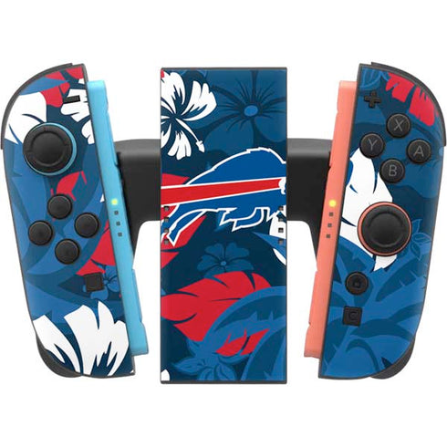 NFL Buffalo Bills Tropical Print Nintendo Switch 2 (2025) Joy-Con Controller Skin