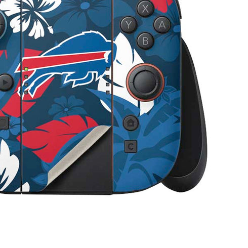 NFL Buffalo Bills Tropical Print Nintendo Switch 2 (2025) Joy-Con Controller Skin