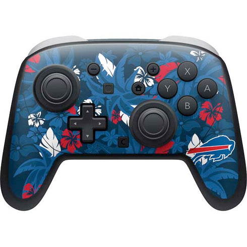 NFL Buffalo Bills Tropical Print Nintendo Switch 2 (2025) Pro Controller Skin