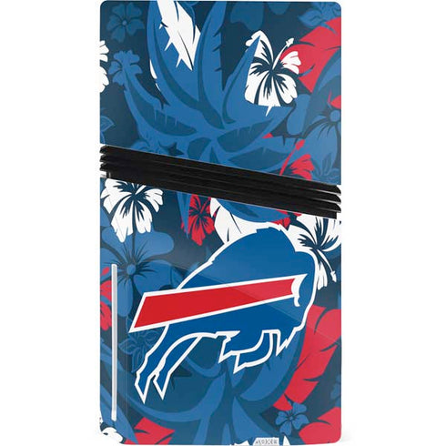 NFL Buffalo Bills Tropical Print PS5 Pro Disk Bundle Skin