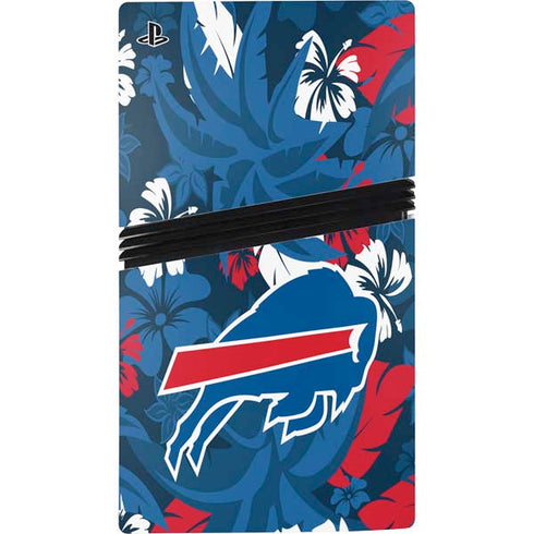 NFL Buffalo Bills Tropical Print PS5 Pro Disk Console Skin