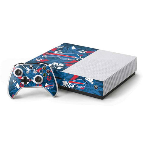 NFL Buffalo Bills Tropical Print Xbox One S Console and Controller Bundle Skin