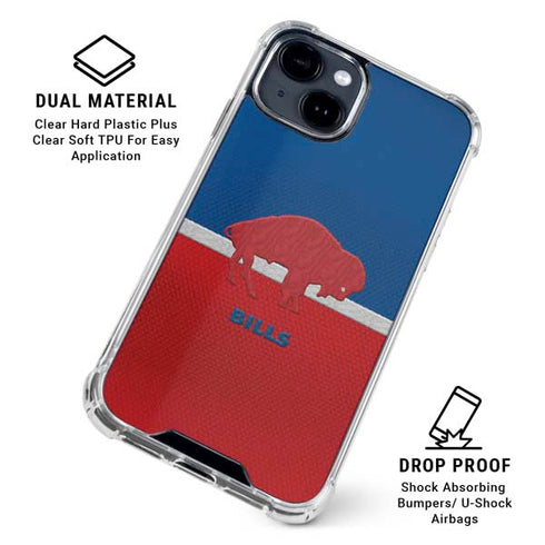 NFL Buffalo Bills Vintage iPhone 15 Clear Case