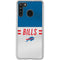 NFL Buffalo Bills White Striped Galaxy A21 Clear Case
