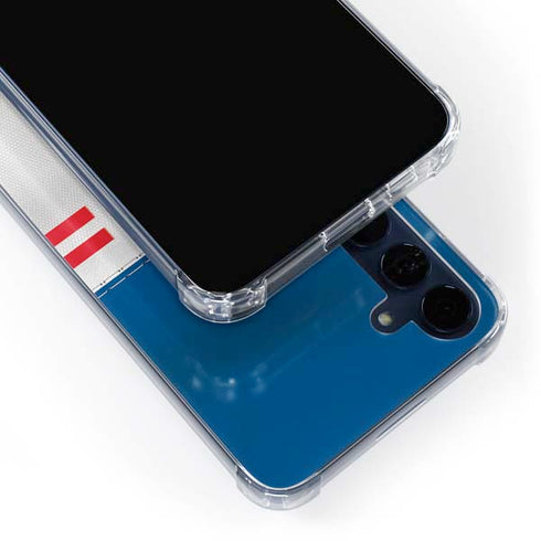 NFL Buffalo Bills White Striped Galaxy A35 5G Clear Case