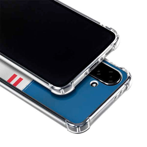 NFL Buffalo Bills White Striped Galaxy A36 5G Clear Case