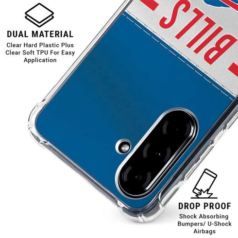 NFL Buffalo Bills White Striped Galaxy A36 5G Clear Case