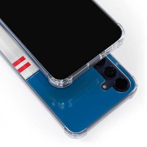 NFL Buffalo Bills White Striped Galaxy A55 5G Clear Case