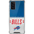 NFL Buffalo Bills White Striped Galaxy Note20 5G Clear Case