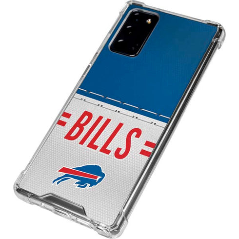 NFL Buffalo Bills White Striped Galaxy Note20 5G Clear Case