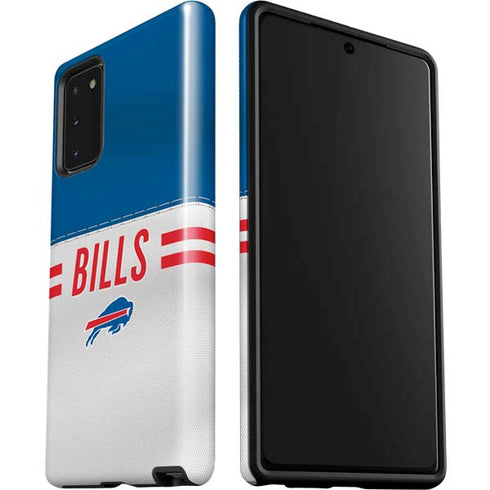 NFL Buffalo Bills White Striped Galaxy Note20 5G Pro Case
