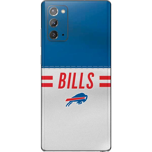 NFL Buffalo Bills White Striped Galaxy Note20 5G Skin