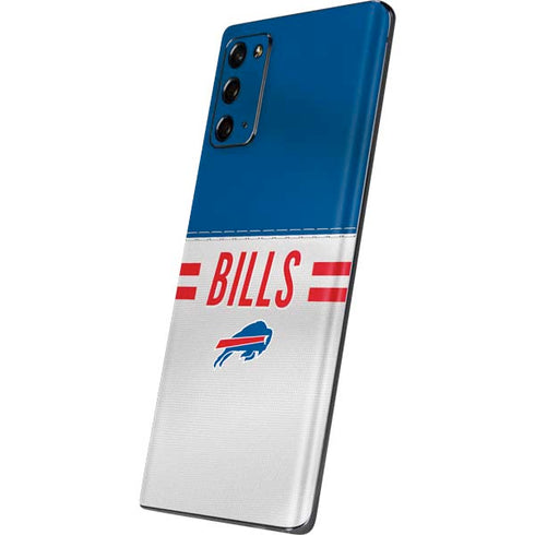 NFL Buffalo Bills White Striped Galaxy Note20 5G Skin