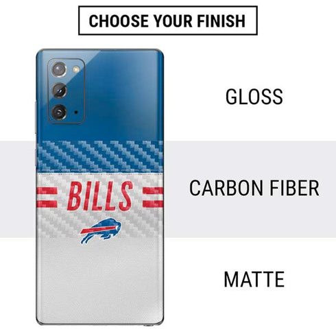 NFL Buffalo Bills White Striped Galaxy Note20 5G Skin