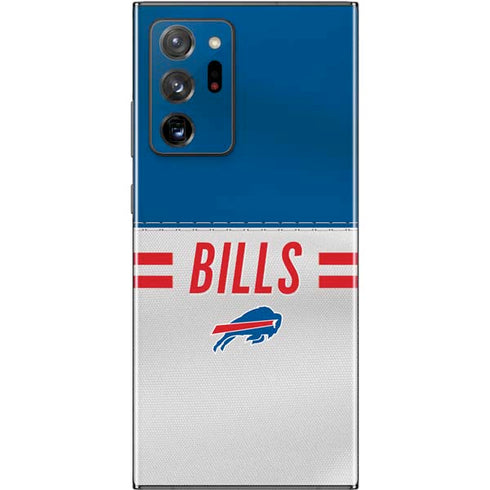 NFL Buffalo Bills White Striped Galaxy Note20 Ultra 5G Skin