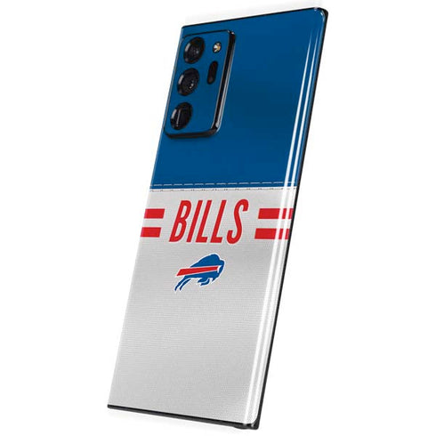 NFL Buffalo Bills White Striped Galaxy Note20 Ultra 5G Skin