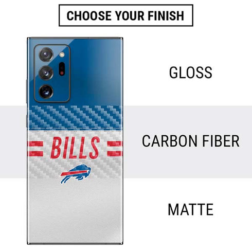 NFL Buffalo Bills White Striped Galaxy Note20 Ultra 5G Skin