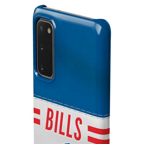 NFL Buffalo Bills White Striped Galaxy S20 Lite Case