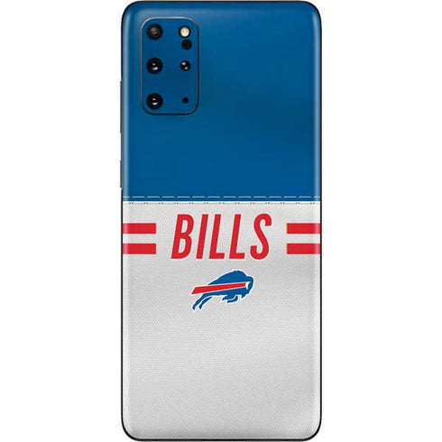NFL Buffalo Bills White Striped Galaxy S20 Plus Skin