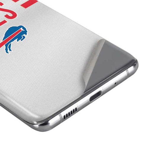 NFL Buffalo Bills White Striped Galaxy S20 Plus Skin