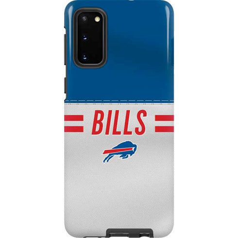 NFL Buffalo Bills White Striped Galaxy S20 Pro Case