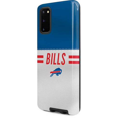 NFL Buffalo Bills White Striped Galaxy S20 Pro Case